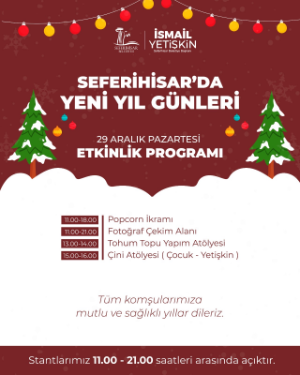 Seferihisar yeni yılı rengârenk etkinliklerle karşılıyor